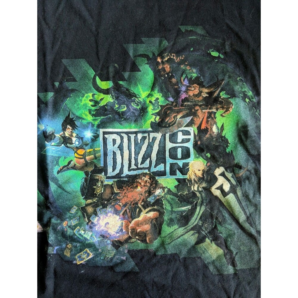 2015 Blizzcon Hearthstone Overwatch Starcraft WoW Heroes of the Storm T-Shirt M